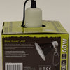 Komodo black dome clamp lamp fixture