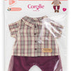 Corolle geruit shirt met broek kleine ontdekker - 36cm