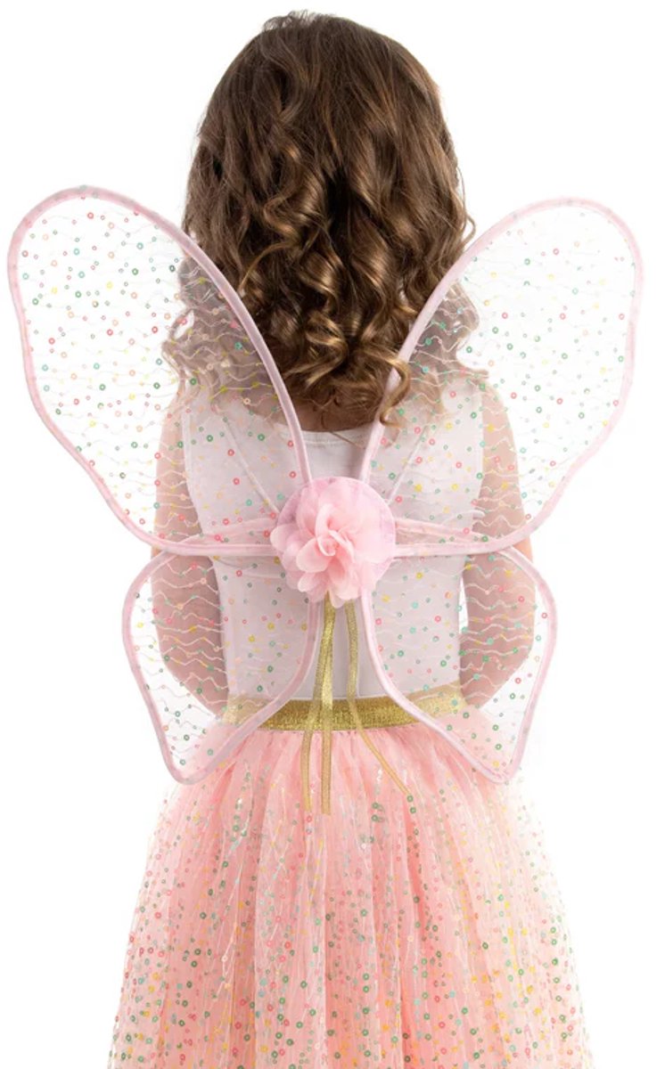 Little adventures - roze glans feeënvleugels one size