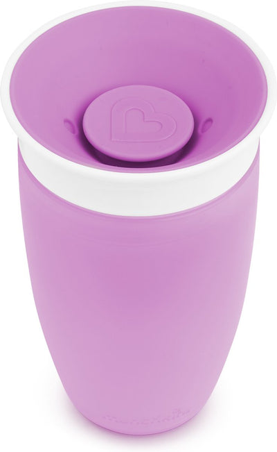 Munchkin miracle anti-lek 360° drinkbeker - sippy cup - oefenbeker voor baby en kind - 296ml - paars