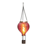 Anna's collection solar luchtballon met vlameffect roze 12led 11x36cm - afbeelding 1