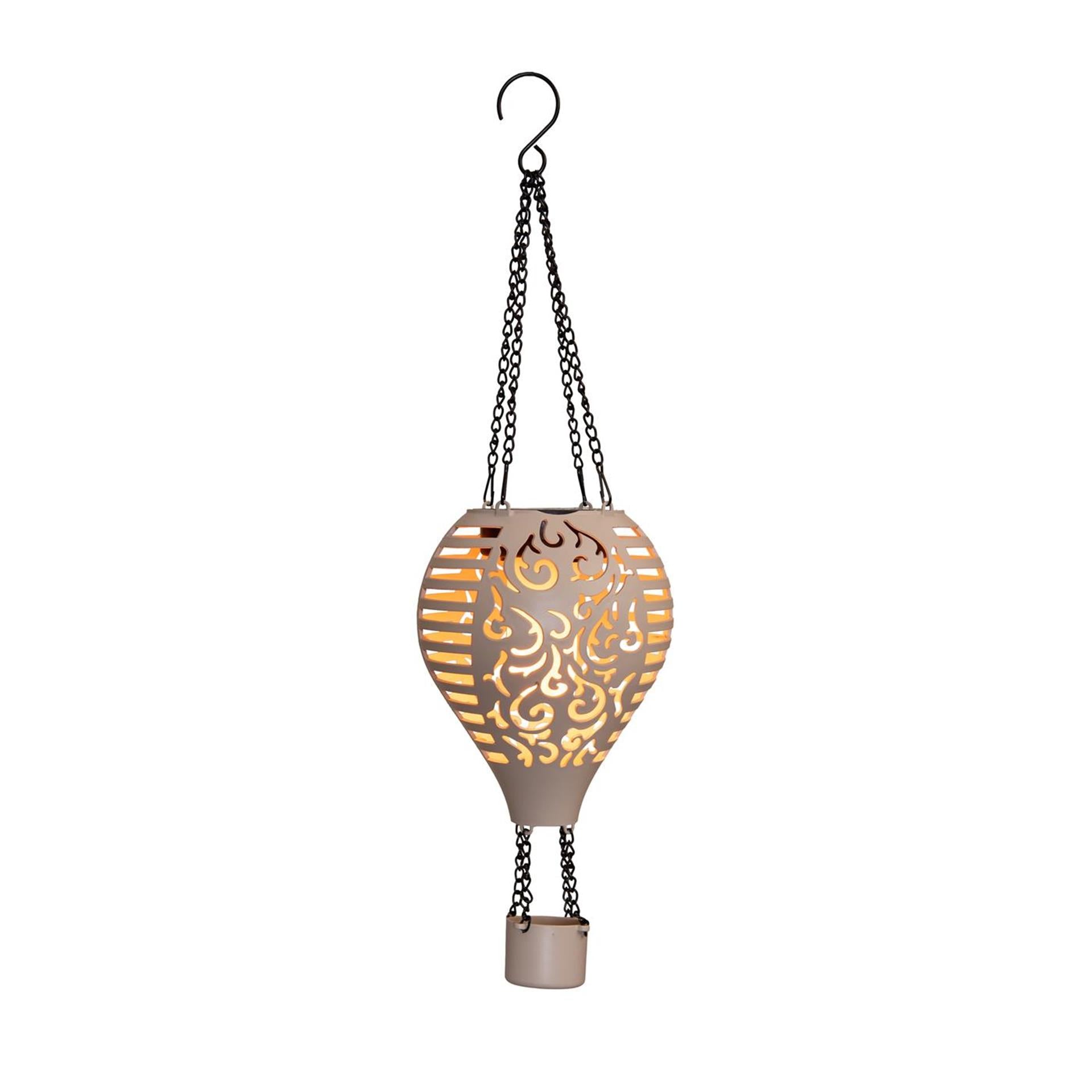Anna's collection solar luchtballon vlameffect zand 10led 12,7x38cm 1xaaa 300mah