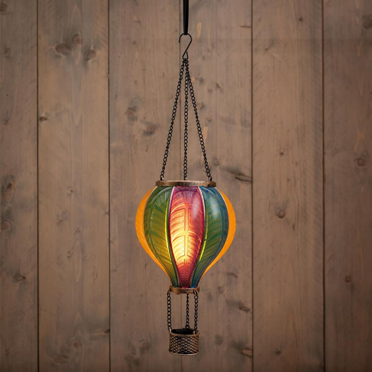 Anna's collection led solar luchtballon multi 14x45cm