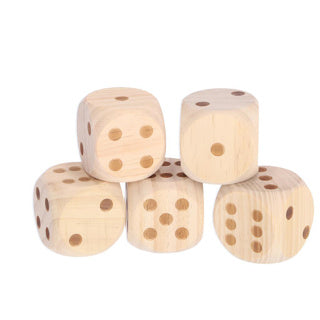 Alert outdoor dobbelset xl hout compleet met scoreblok | 2 stuks
