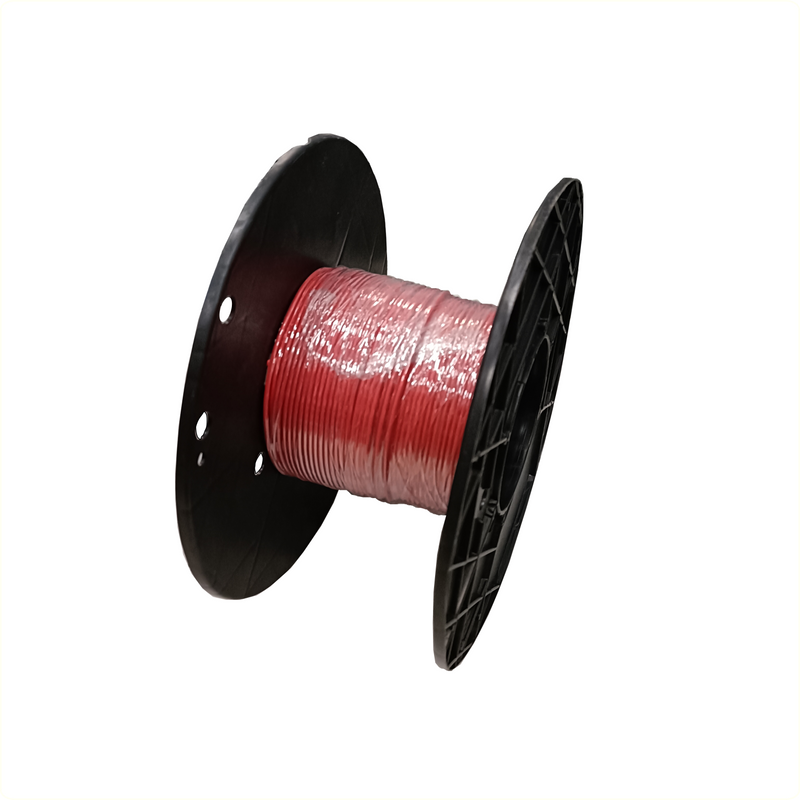 Elektra verlichting snoer 1mmx30m. rood