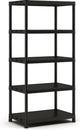 Keter kunststof opbergrek - extra diep - 400 kg draagkracht - 5 planken - 60x90x187cm - zwart