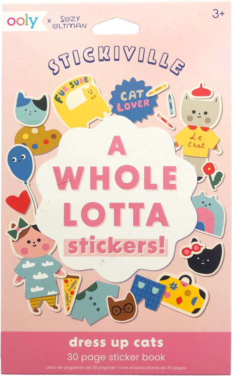 Ooly - stickiville - a whole lotta sticker book - dress up cats