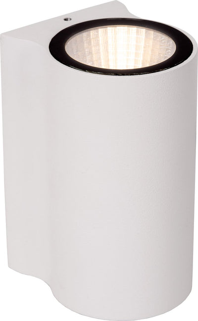 Lucide akra - wandlamp binnen buiten - led - 1x6w 2700k - ip54 - wit