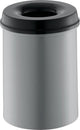 V-part vlamdovende prullenbak papierbak - 15l - aluminium zwart