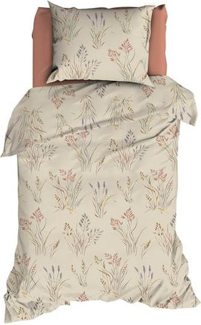 Romanette farini dekbedovertrek - eenpersoons - 140x200 220 cm - beige