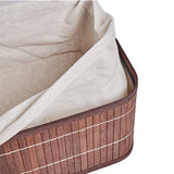 Homestyle pro bamboe opbergmanden 3 stuks bruin wit - afbeelding 2