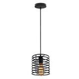 Homestyle pro mk014-b industriële hanglamp 16x19 cm zwart metaal - afbeelding 1