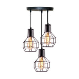 Homestyle pro mk021-b industriële hanglampen zwart metaal - afbeelding 1