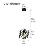 Homestyle pro mk015-b industriële hanglamp 15x18 cm zwart metaal - afbeelding 2