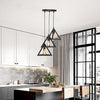 Homestyle pro mk022-b industriële pyramide hanglampen zwart metaal