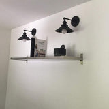Homestyle pro mk023-b industri euml;le wandlamp 22 cm zwart metaal - afbeelding 4