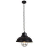 Homestyle pro mk107-bb industriële hanglamp 33x26 cm zwart metaal