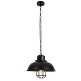 Homestyle pro mk107-bb industriële hanglamp 33x26 cm zwart metaal - afbeelding 1
