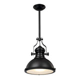 Homestyle pro mk102-wb industriële hanglamp 32x35 cm zwart wit metaal - afbeelding 1