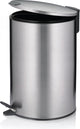 Kela pedaal afvalemmer, 12 l, zilver - | mats