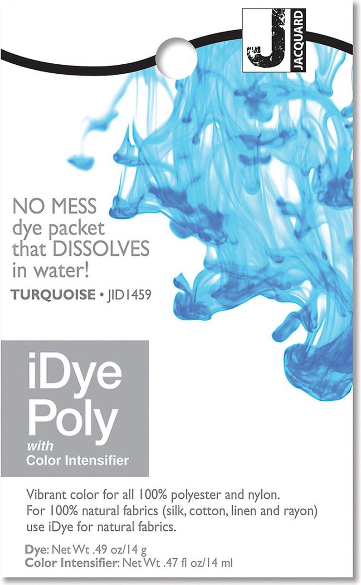 Jacquard idye poly textielverf turquoise 14 g