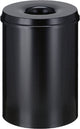 Vepabins papierbak met vlamdover 30liter 33.5cm zwart