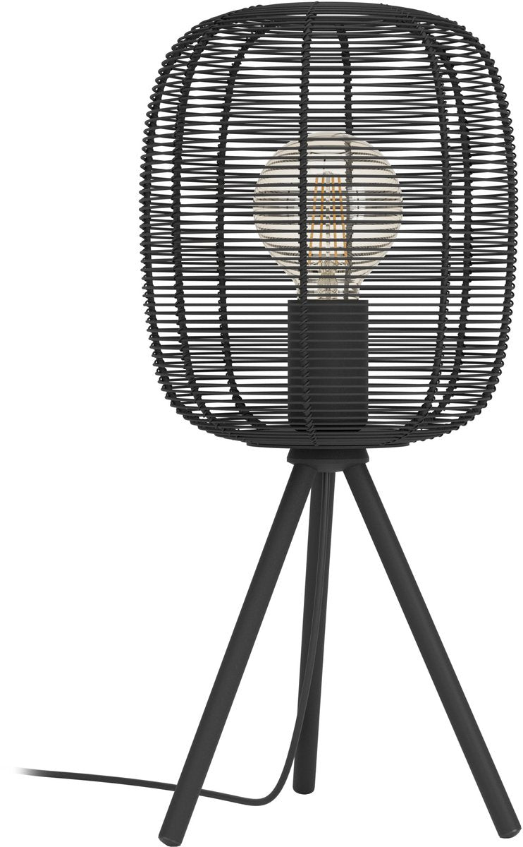 Eglo rinroe tafellamp - e27 - 44 cm - zwart