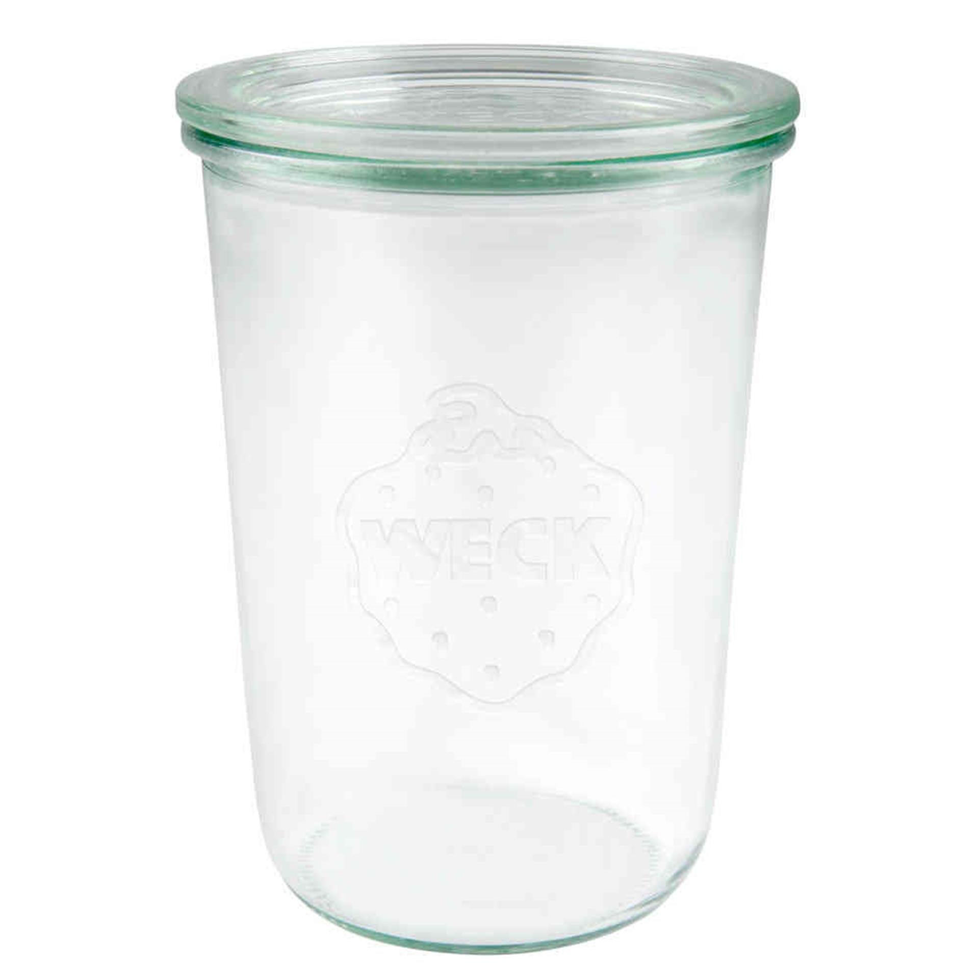 Weck stort glas met deksel (850ml) 3 4l 6 stuks