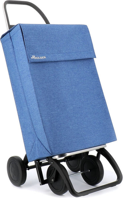 Rolser boodschappentrolley jean tweed - 4 wielen - azul