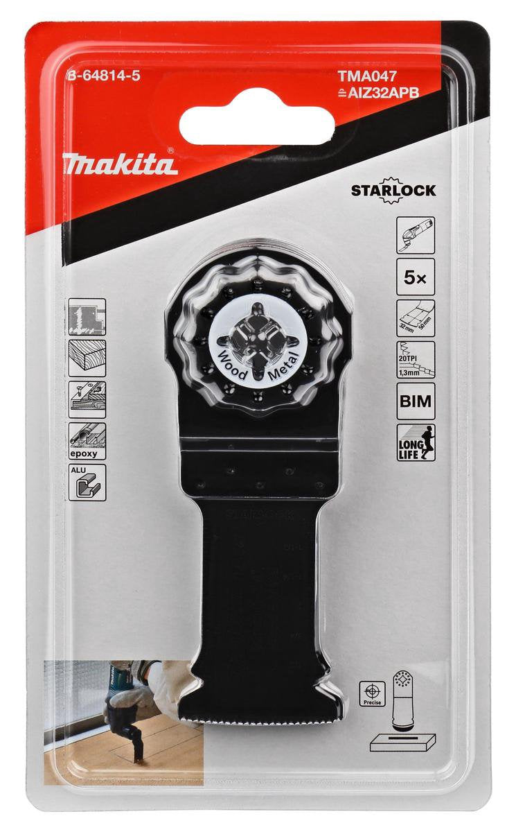 Makita accessoires tma047 invalzaagblad 32mm hout metaal (5st) - b-64814-5 - b-64814-5