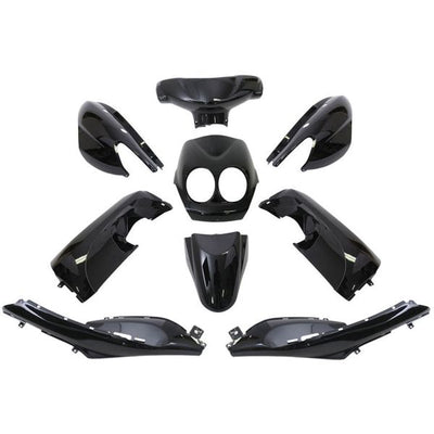 Edge plaatset 9-delig voor yamaha neo's - bouwjaar 2008 - 2011 - 2 en 4 takt model - metallic zwart
