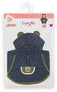 Corolle regenponcho poppenkostuum 36cm met capuchon en berenoortjes.