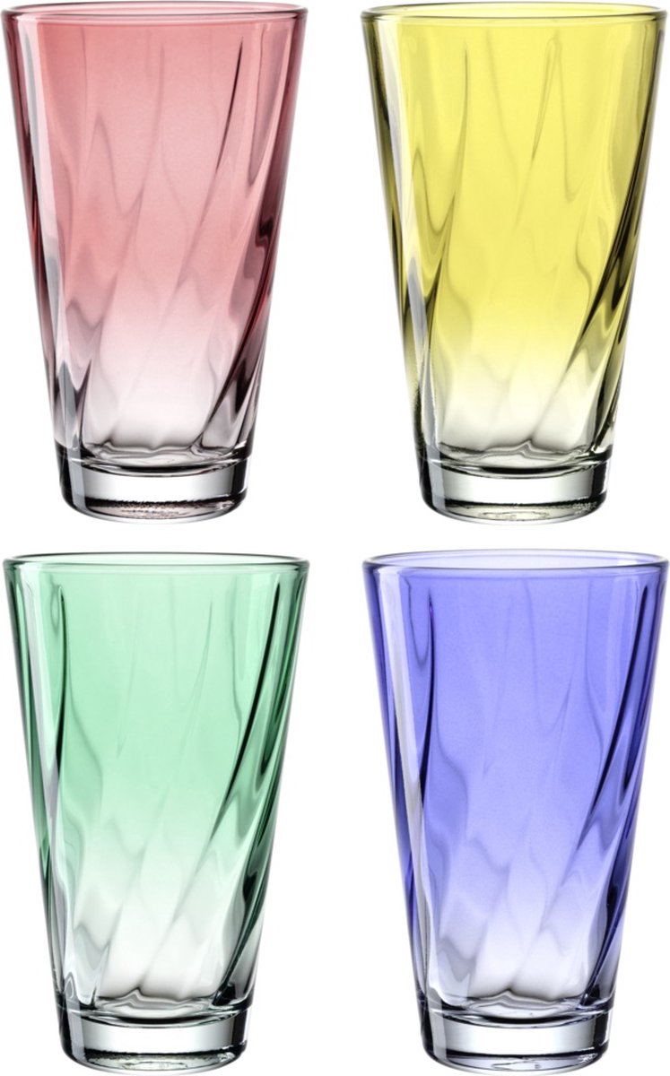 Leonardo drinkglas 300ml assorti twist - set 4
