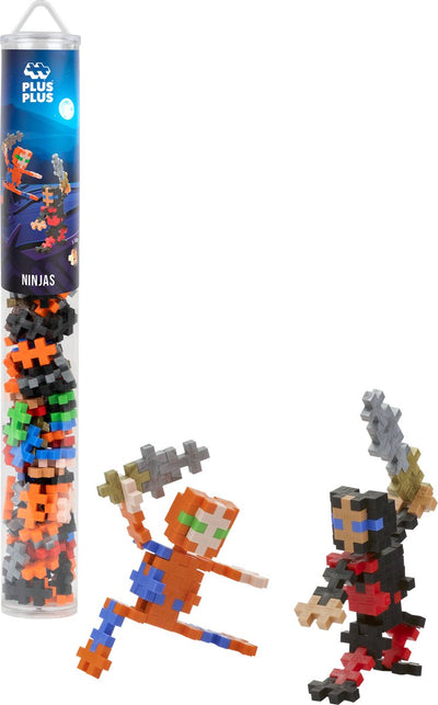 Plus-plus ninjas 100 delige bouwset tube - 4307 - bouwspeelgoed - constructiespeelgoed - set met bouwstenen - vanaf 5 jaar