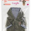 Corolle poppen regenjas - poppenaccessoire 36cm teddybeerprint.