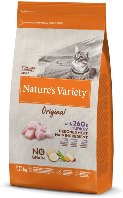 Natures variety nature's variety - original sterilized turkey no grain kattenvoer.