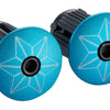 Supacaz Super sticky kush star fade stuurlint zwart neon blauw inclusief aluminium neon blauw stuurplug