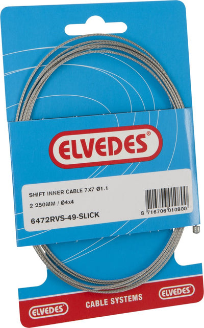 Schakel binnenkabel Elvedes 2250mm RVS Slick Ø1,1mm N-nippel (op kaart)