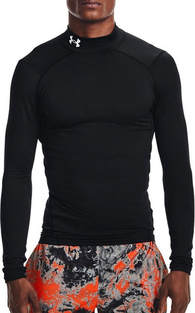 Under armour ua cg armour compressie mock heren thermoshirt - zwart - maat xl