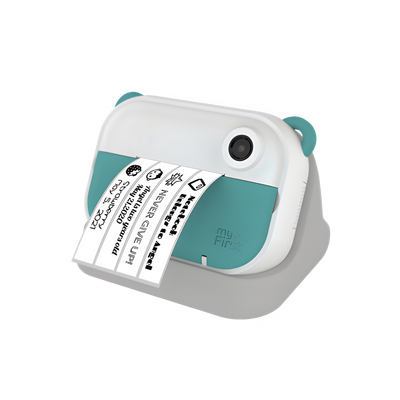 Myfirst camera insta wi blauwgroen + gratis wi thermal sticker kleur patroon