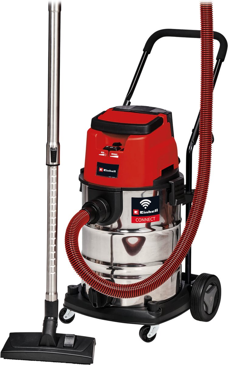 Einhell professional accu nat- droogzuiger tp-vc 36 30 s auto li solo - power x-change - 36 v li-ion - 30 l - eco boost-modus - 100 150 mbar - connectiviteitsfunctie - incl. 11-delige accessoireset - excl. accu en lader