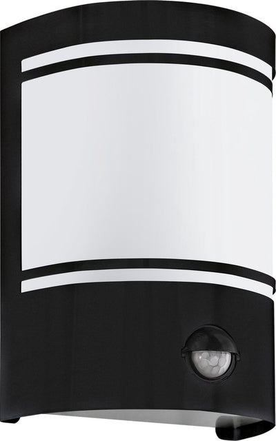 Eglo cerno wandlamp buiten - bewegingssensor - e27 - 20 cm - zwart wit