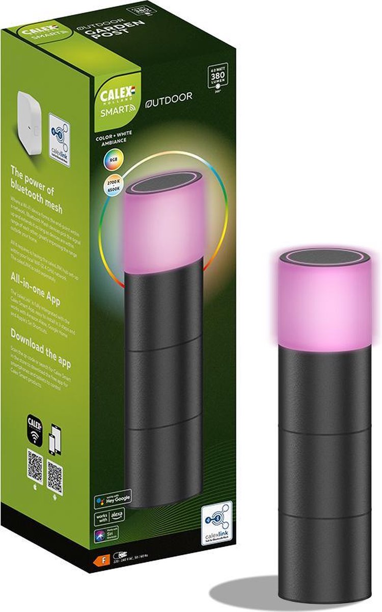 Calex smart outdoor gardenpost rgb cct 4w 380lm