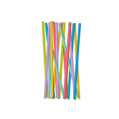 Paperdreams drinkrietjes - party dots - papier 19cm 18-delig