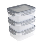 Sunware club cuisine diepvriesdozenset met clips set van 3 1,2l transparant grijs - afbeelding 1