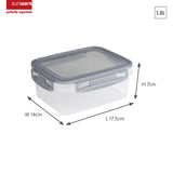Sunware club cuisine diepvriesdozenset met clips set van 3 1,2l transparant grijs - afbeelding 2