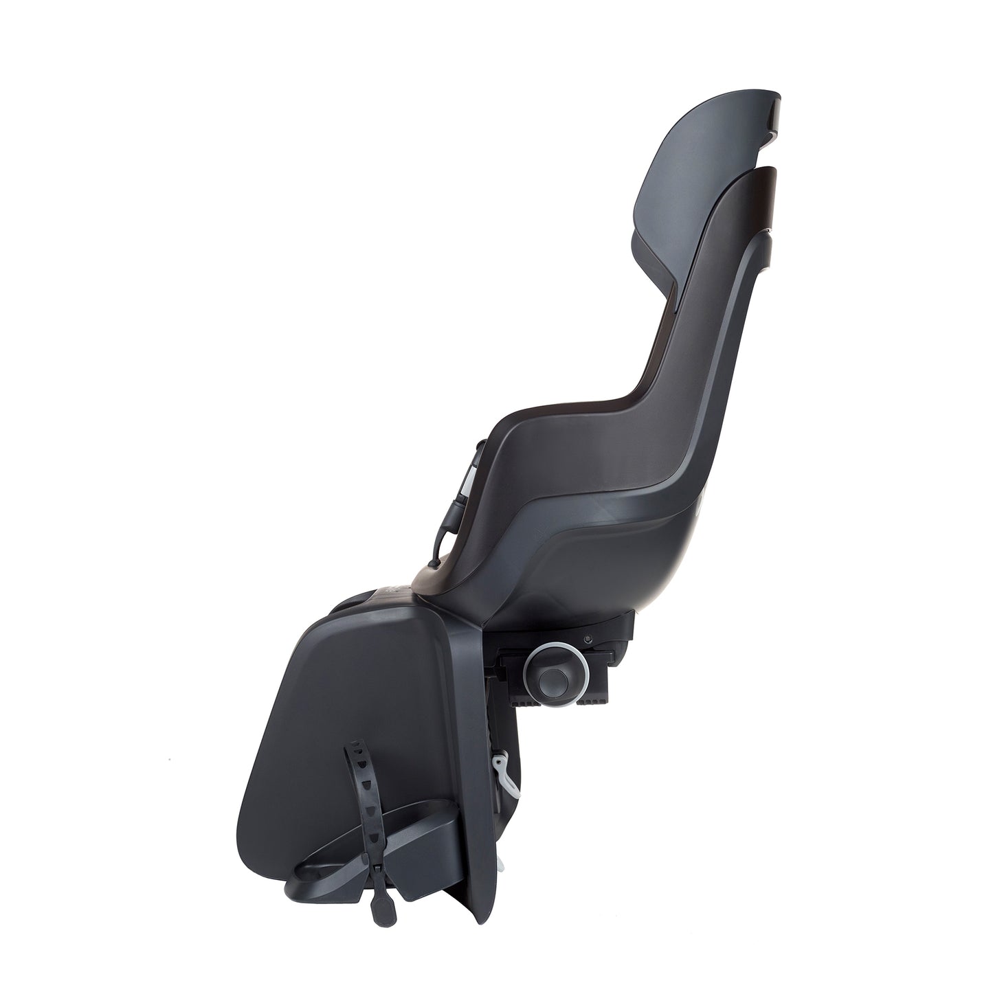 Kinderzitje achter Bobike Go Maxi RS met dragerbevestiging (CFS) en slaapstand - urban zwart