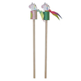 Houten stok met danslint eenhoorn - afbeelding 2