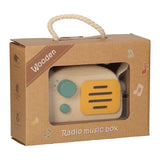 Houten radio - grijs - afbeelding 2