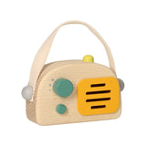 Houten radio - grijs - afbeelding 1